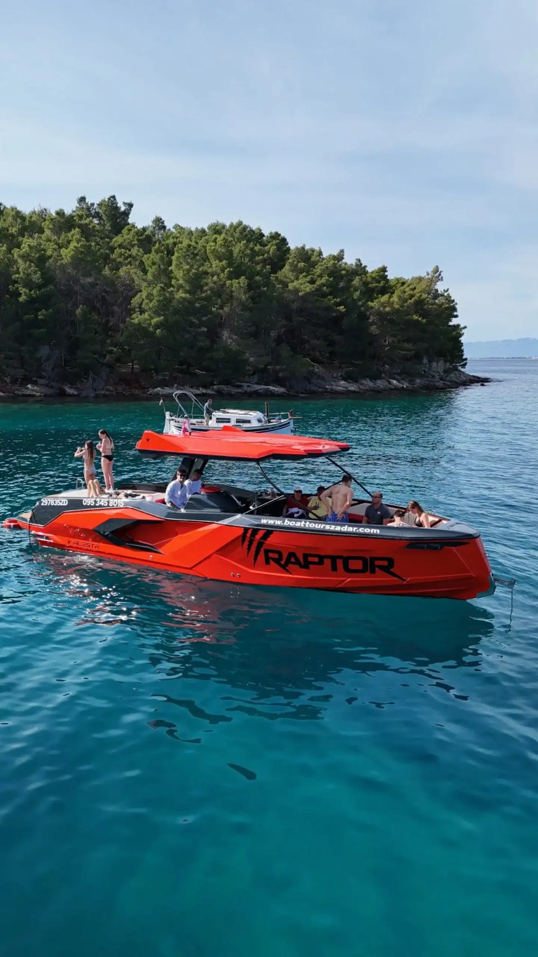 Raptor Zadar Private Boat tour on Ugljan Island Hoping